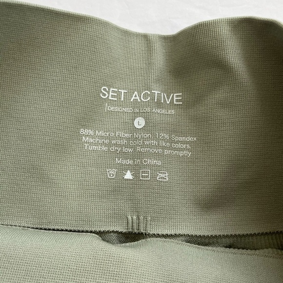 Set Active Leggings Green Size Large - Picture 3 of 8